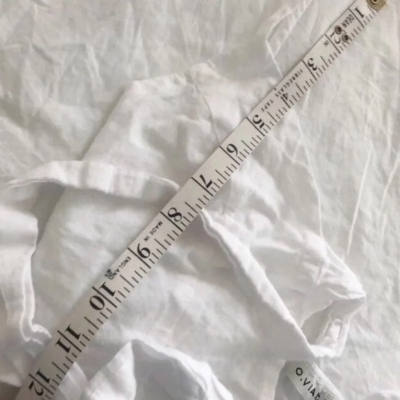 White Cottage Core Front Tie Crop Top White - Picture 4 of 13